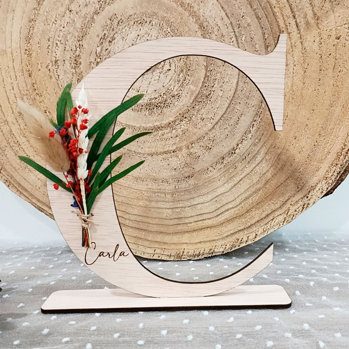 pr-2920 inicial madera flores b