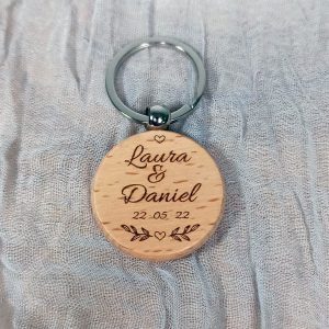 Llavero redondo corazones