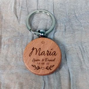 Llavero redondo corazones marcasitio