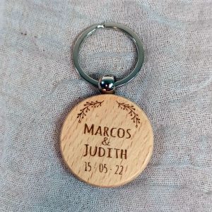 Llavero redondo enebro