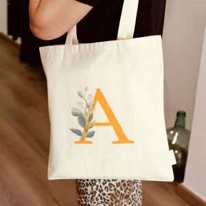 pr-2910 tote bag novios inicial dorada