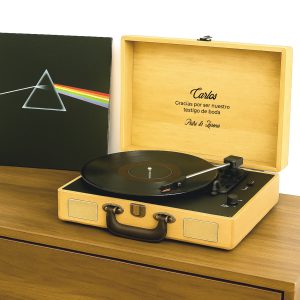 PR-2917 tocadiscos portatil madera